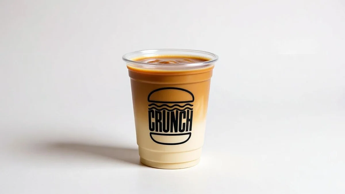 Айс-латте в стакане Crunch